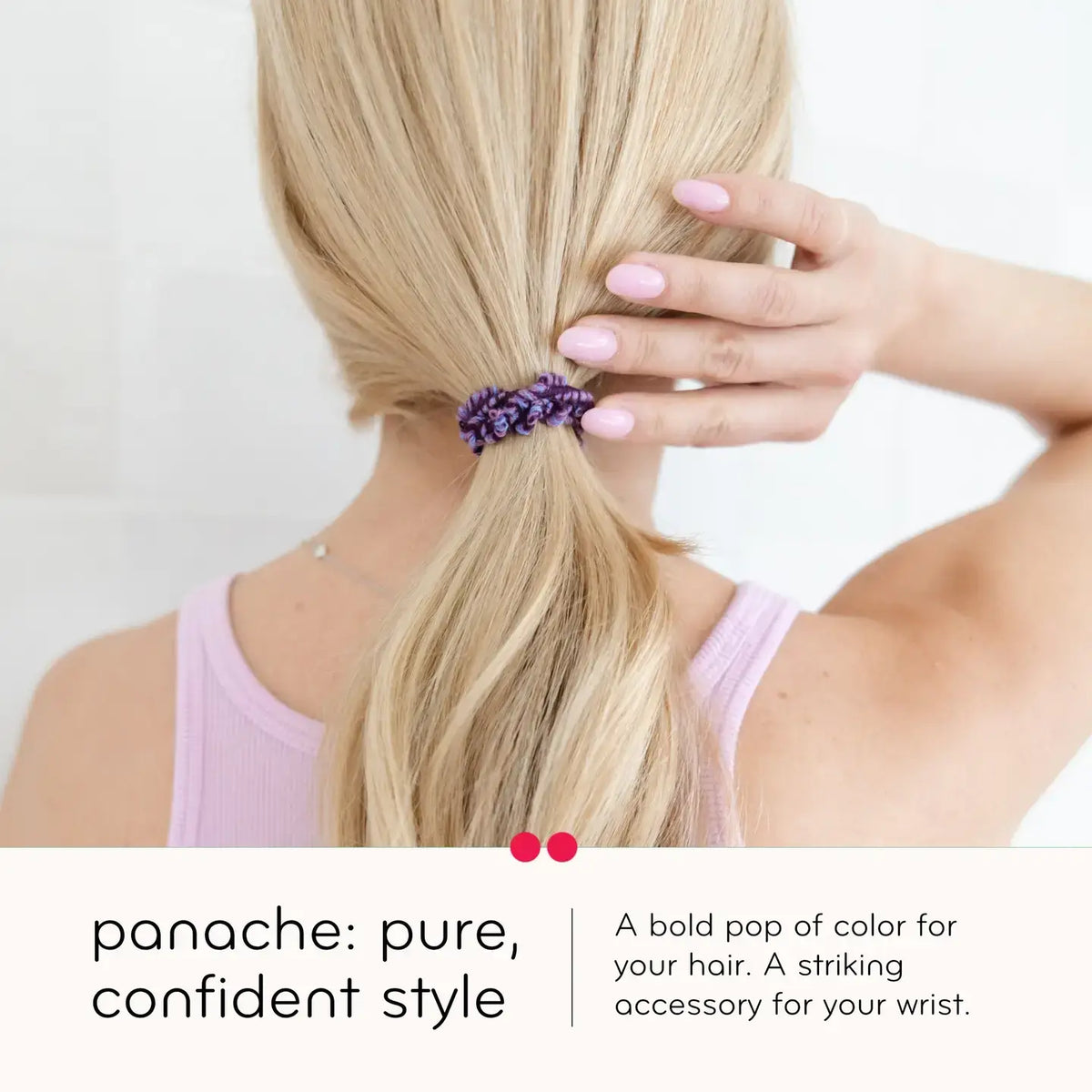 Crochet Hair Ties | Purple Frost