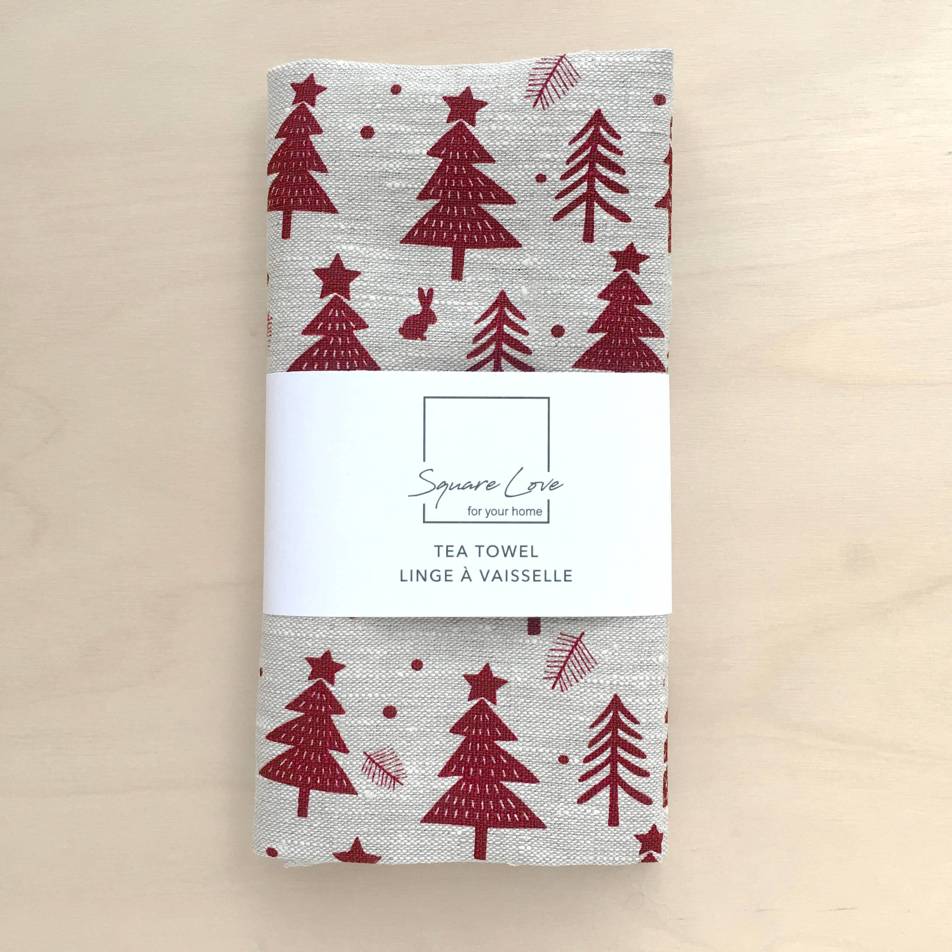 Linen Tea Towel Holiday Forest | 100% Linen