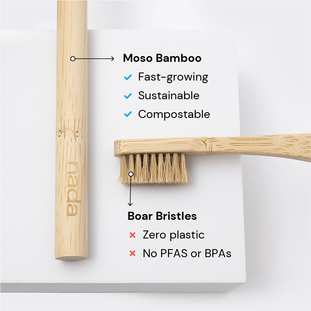 NADA Bamboo + Boar Bristle Toothbrush