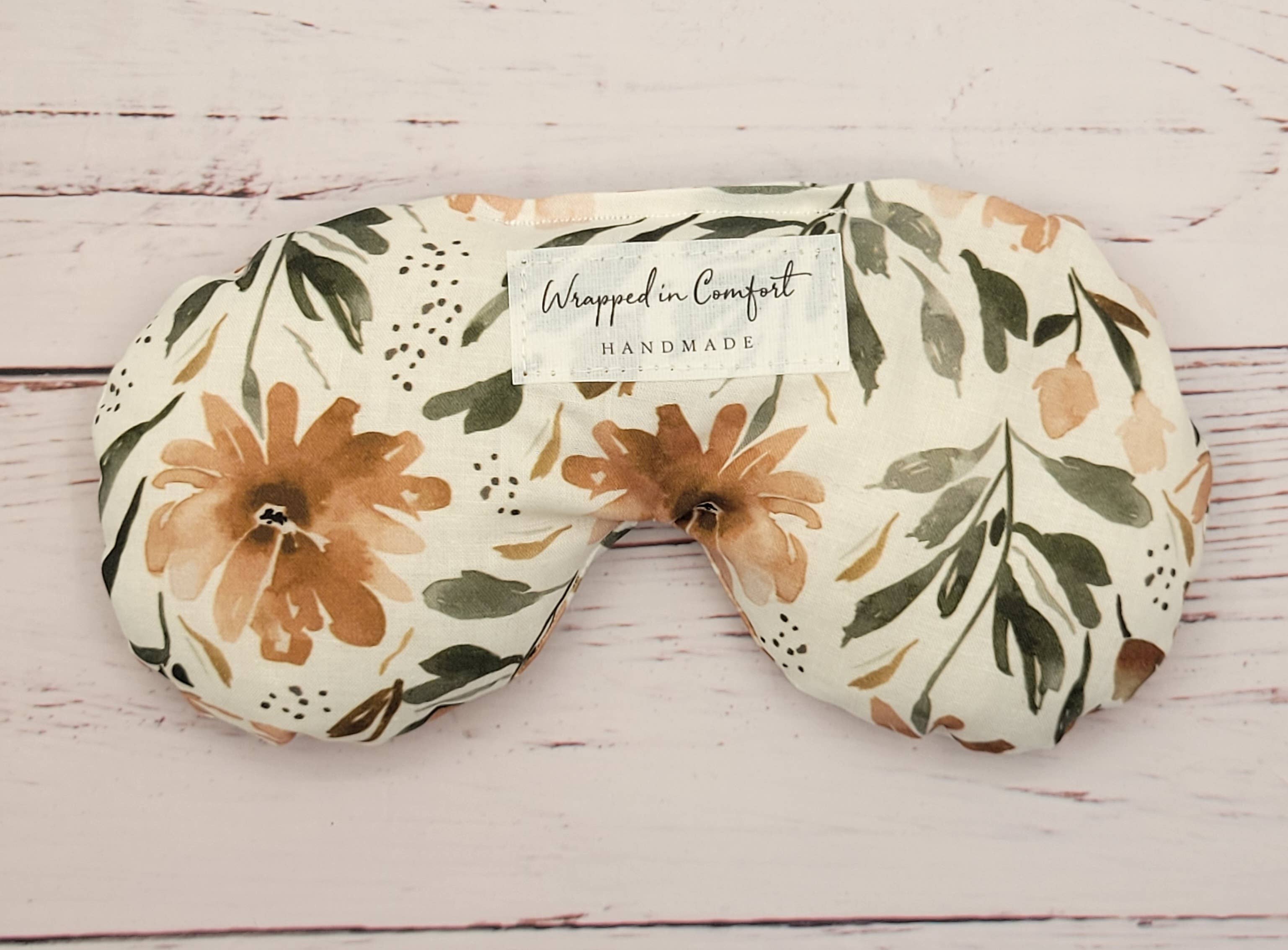 Organic Cotton Eye Pillow Floral Cream