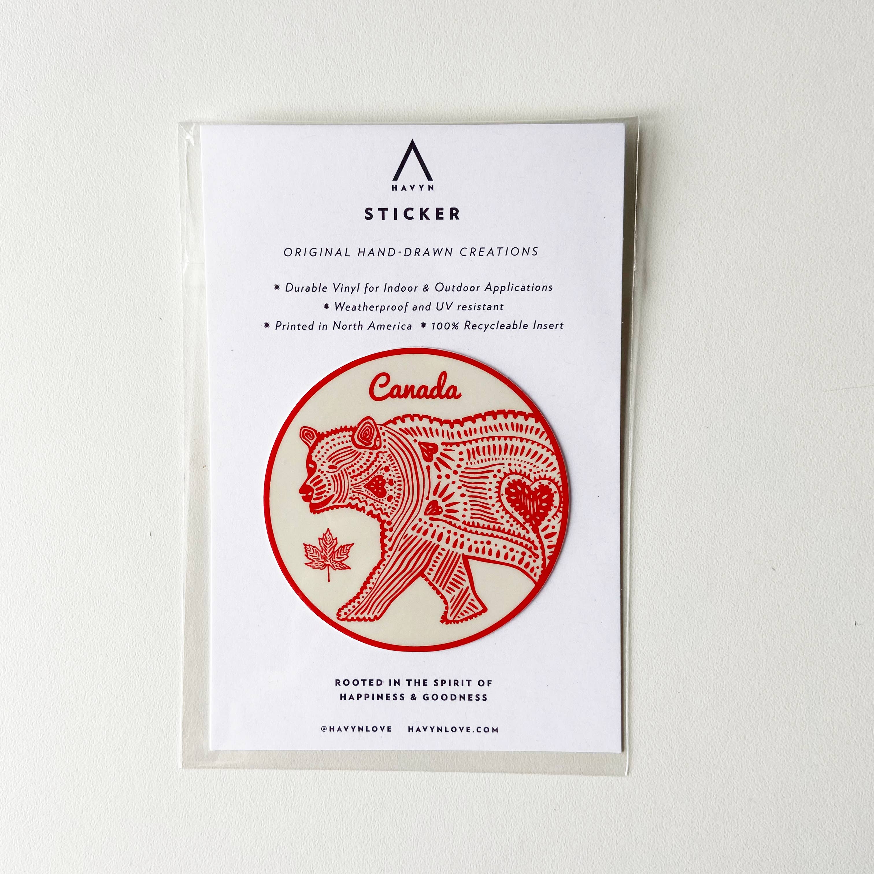 Canada Bear Vinyl Sticker