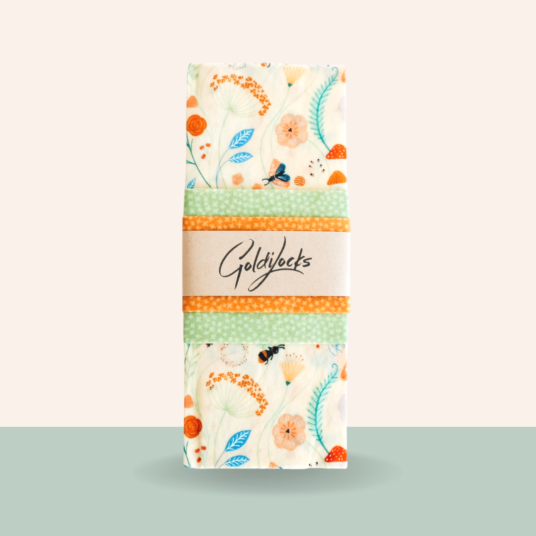 Beeswax Wraps PACK Pollinators