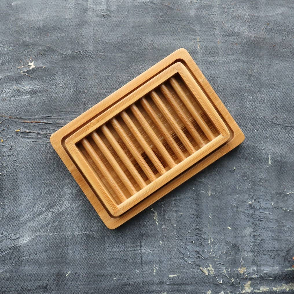 Dual-layer Bamboo Soap Dish