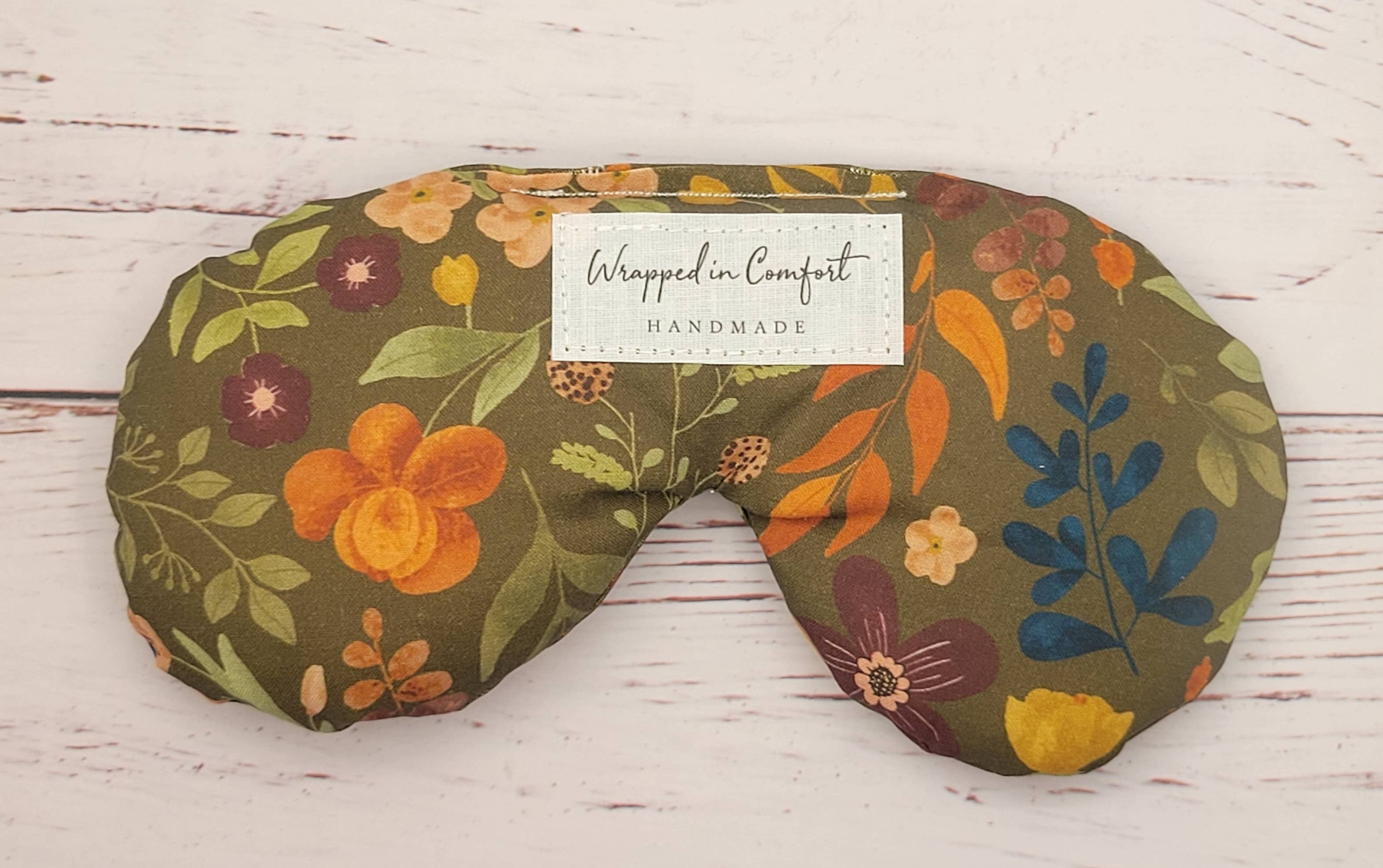 Organic Cotton Eye Pillow Floral Earthy