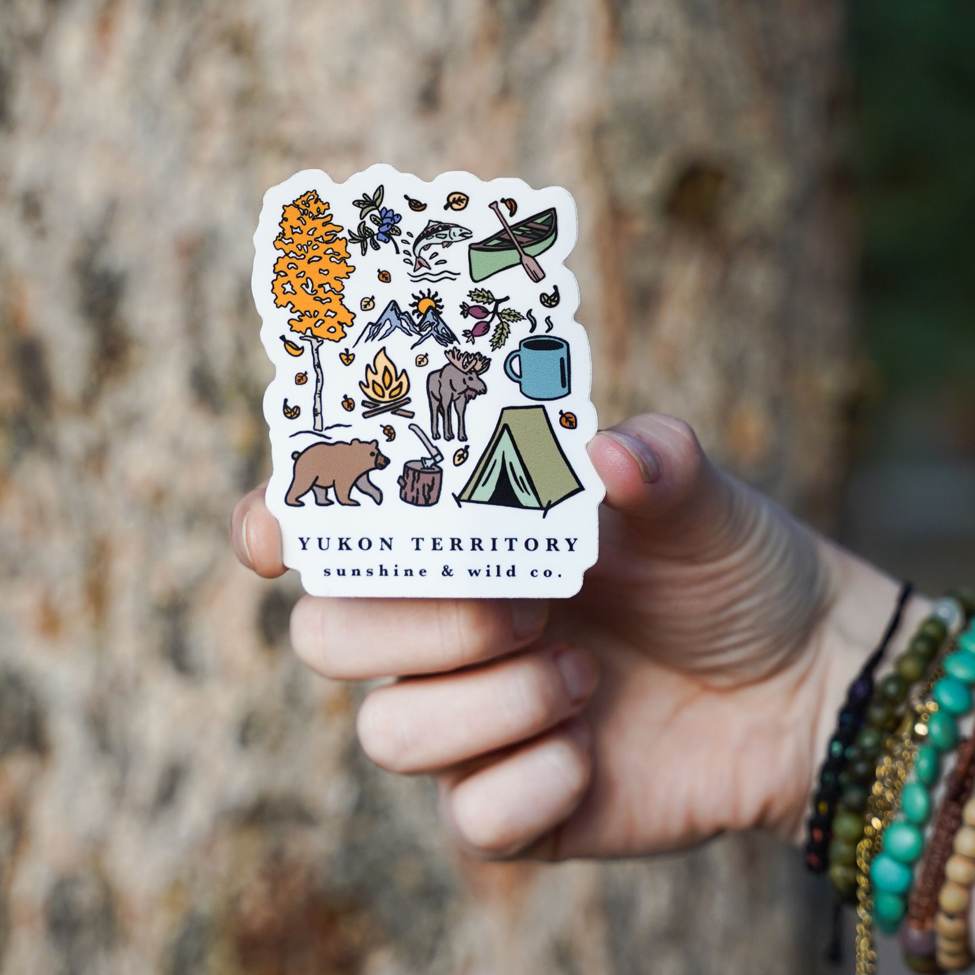 Sunshine & Wild Sticker - Fall in the Yukon