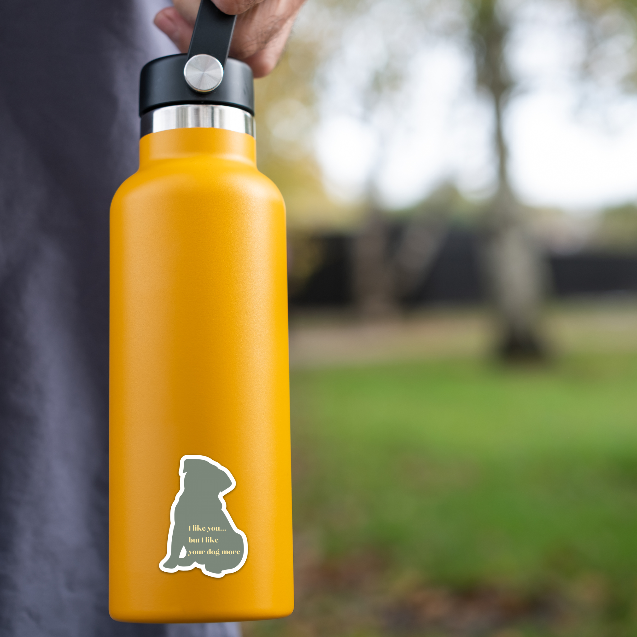 Mont's I Like You But I Like Your Dog More Sticker,