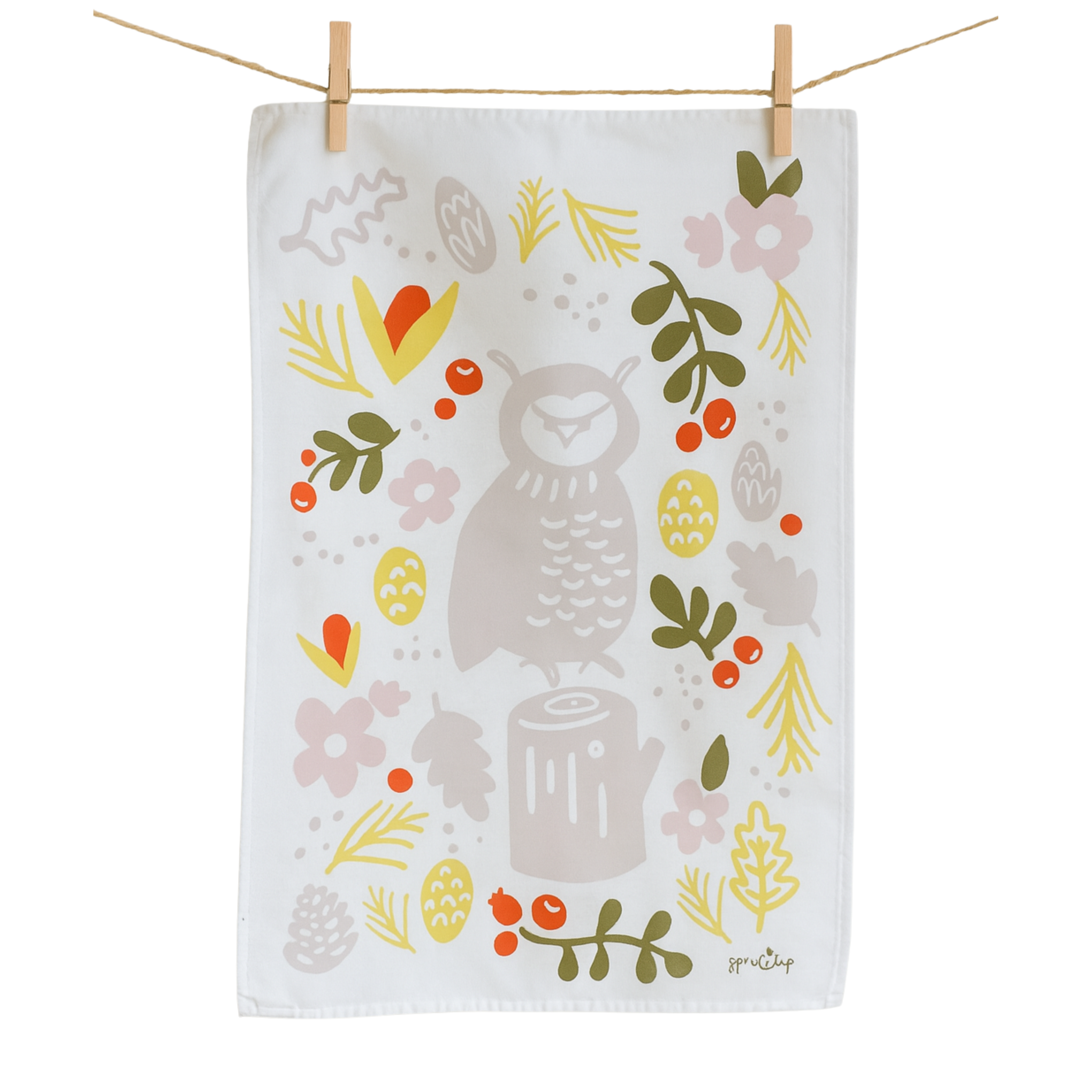 Sprucetip Design Tea Towel - Owl