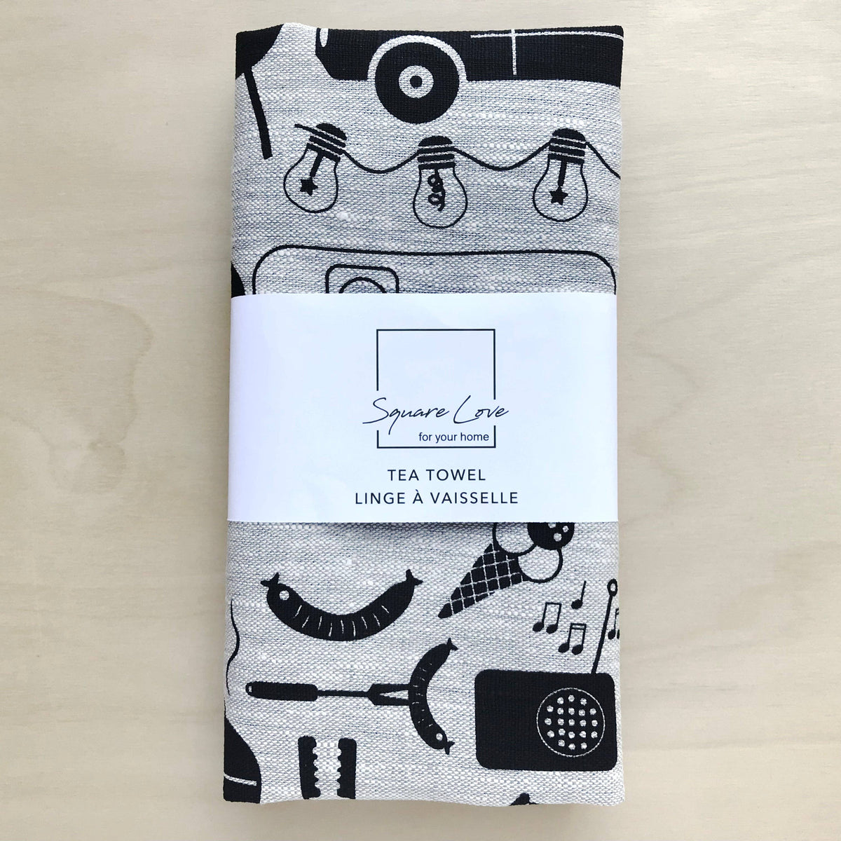 Linen Tea Towel Camping | 100% Linen