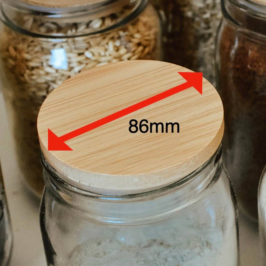 Bamboo Jar Lid Wide Mouth
