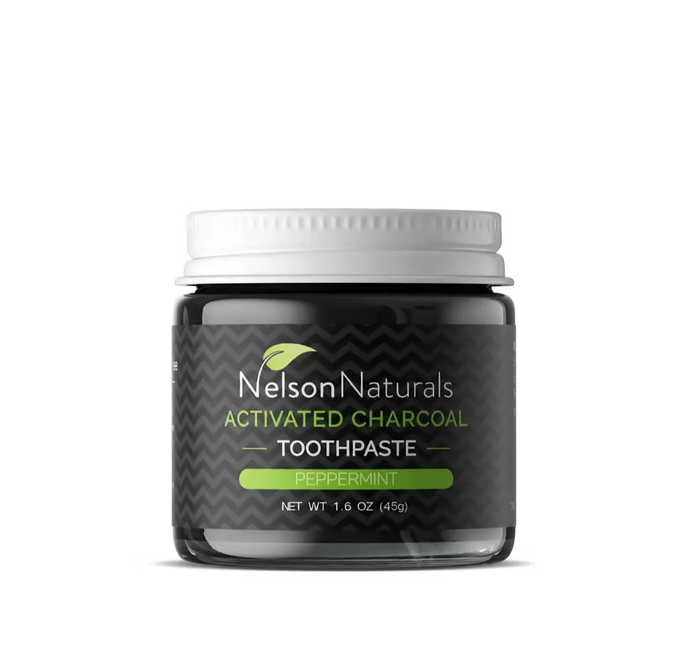 Nelson Naturals Toothpaste Charcoal 45g Sample Jar