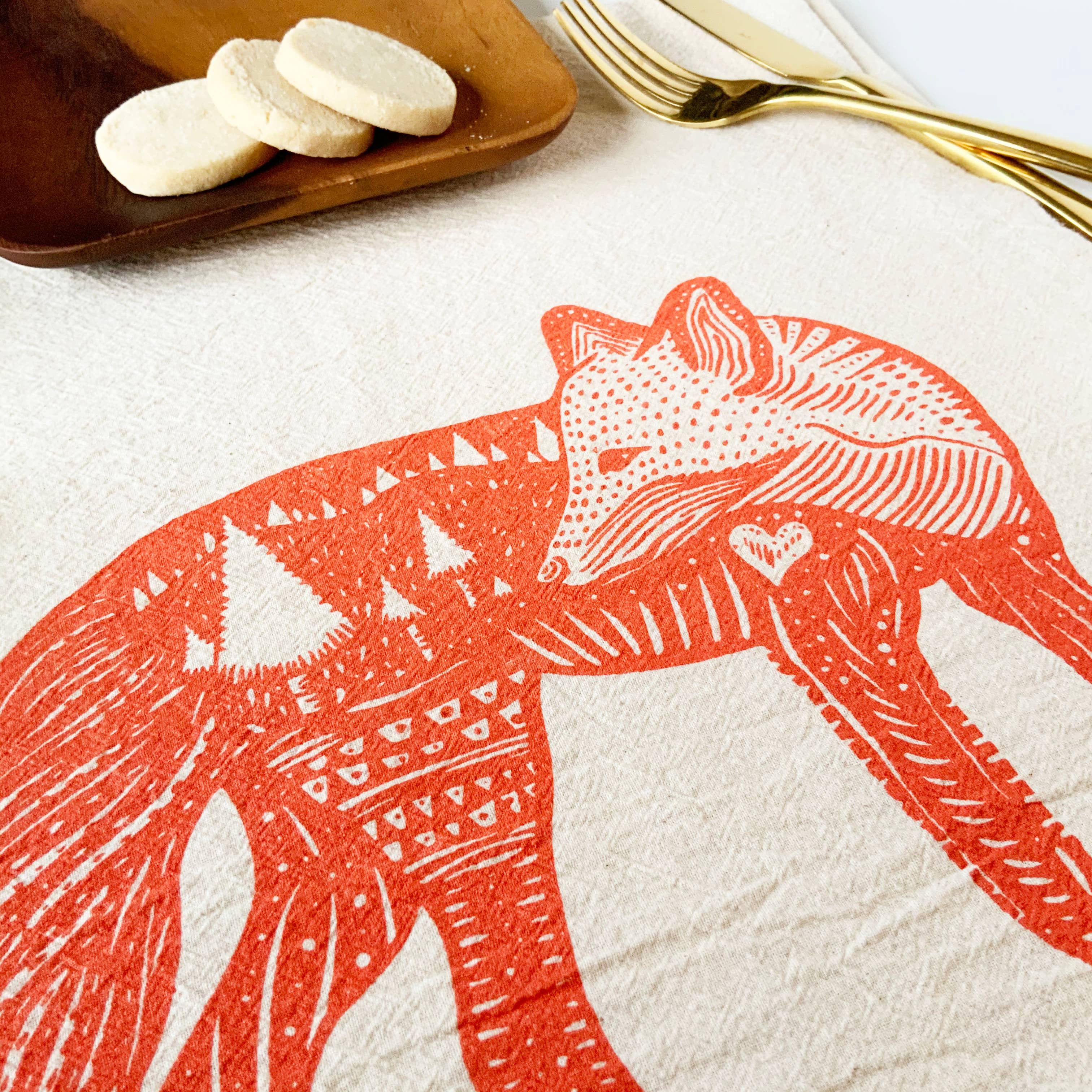 HAVYN Organic Tea Towel Orange Fox