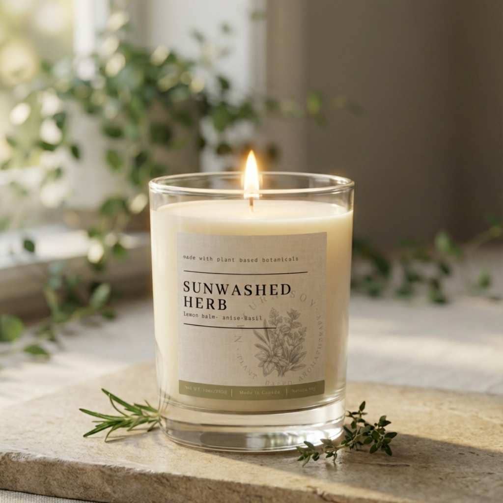 Soy Candle Tumbler Jar - Vanilla Fig Leaf