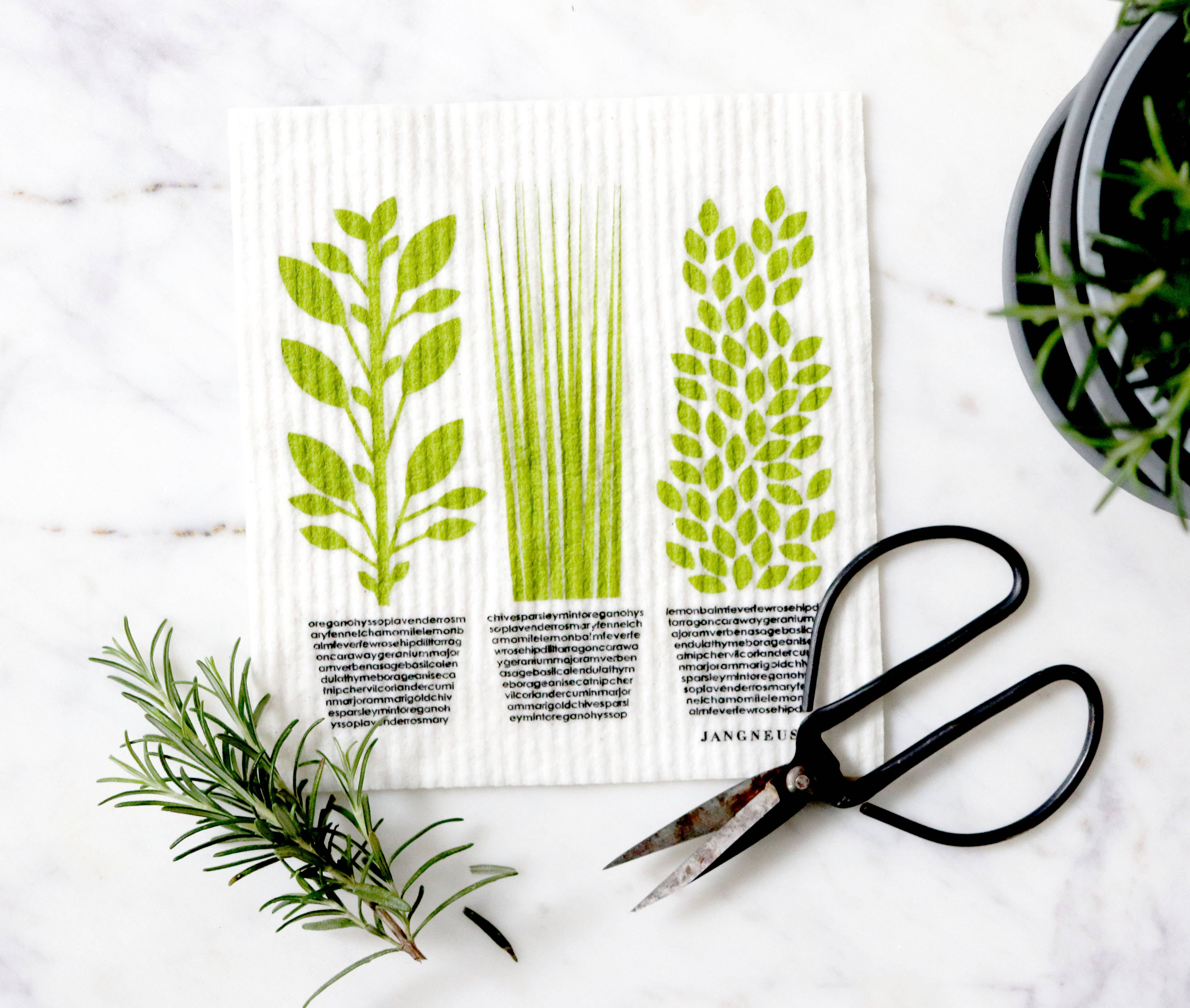 Swedish Cloth - Green Herbs
