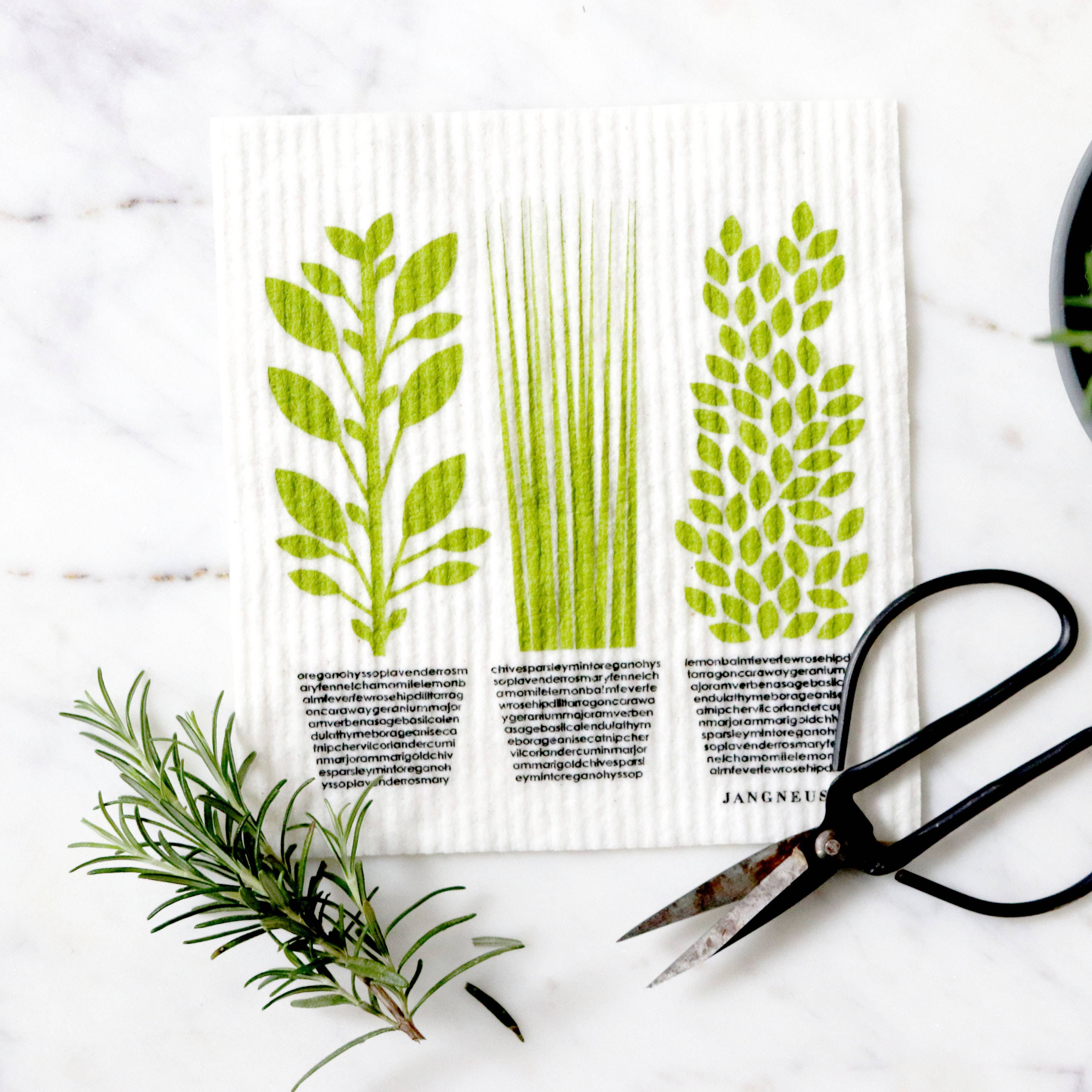 Swedish Cloth - Green Herbs