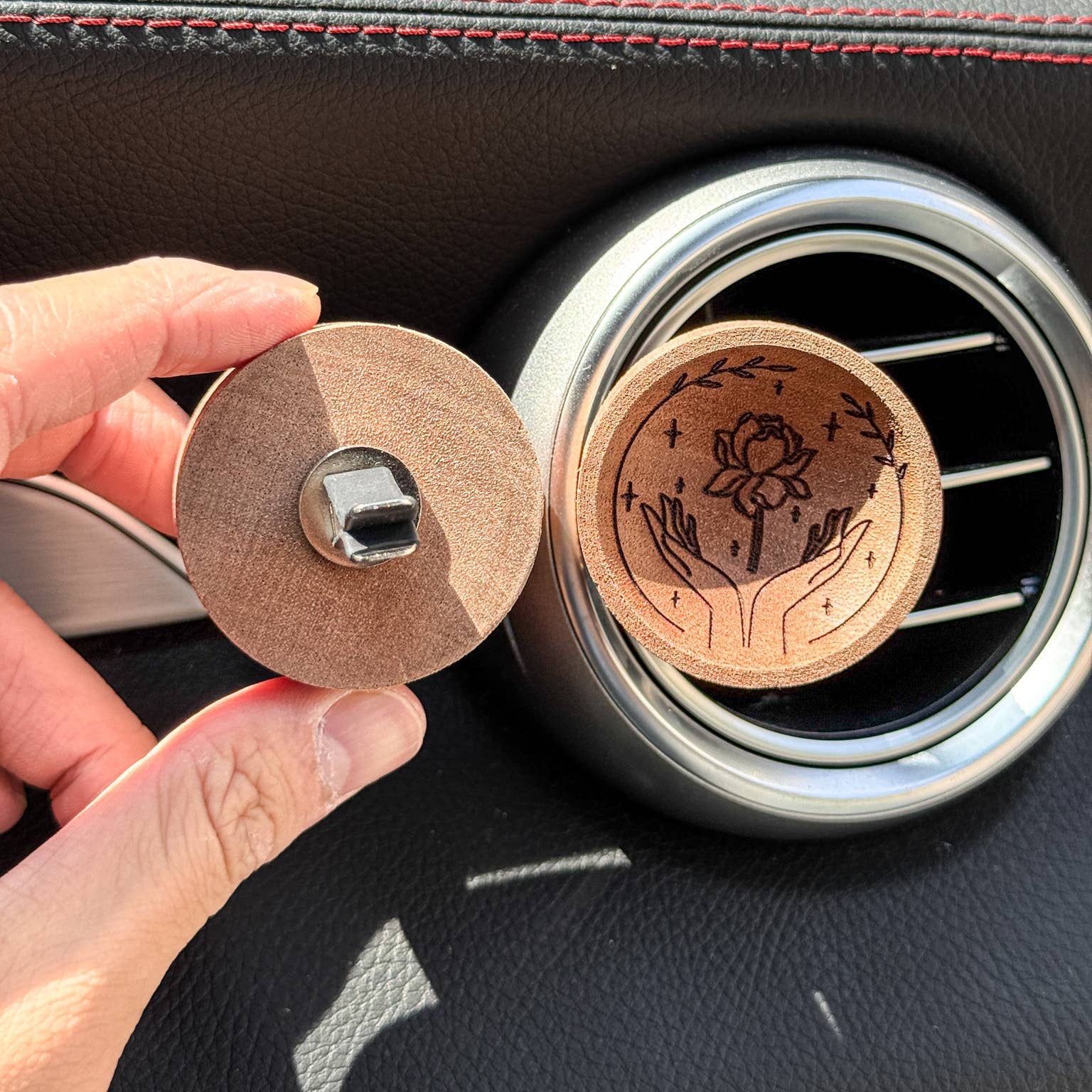 Wooden Essential Oil Car Diffuser - Rose