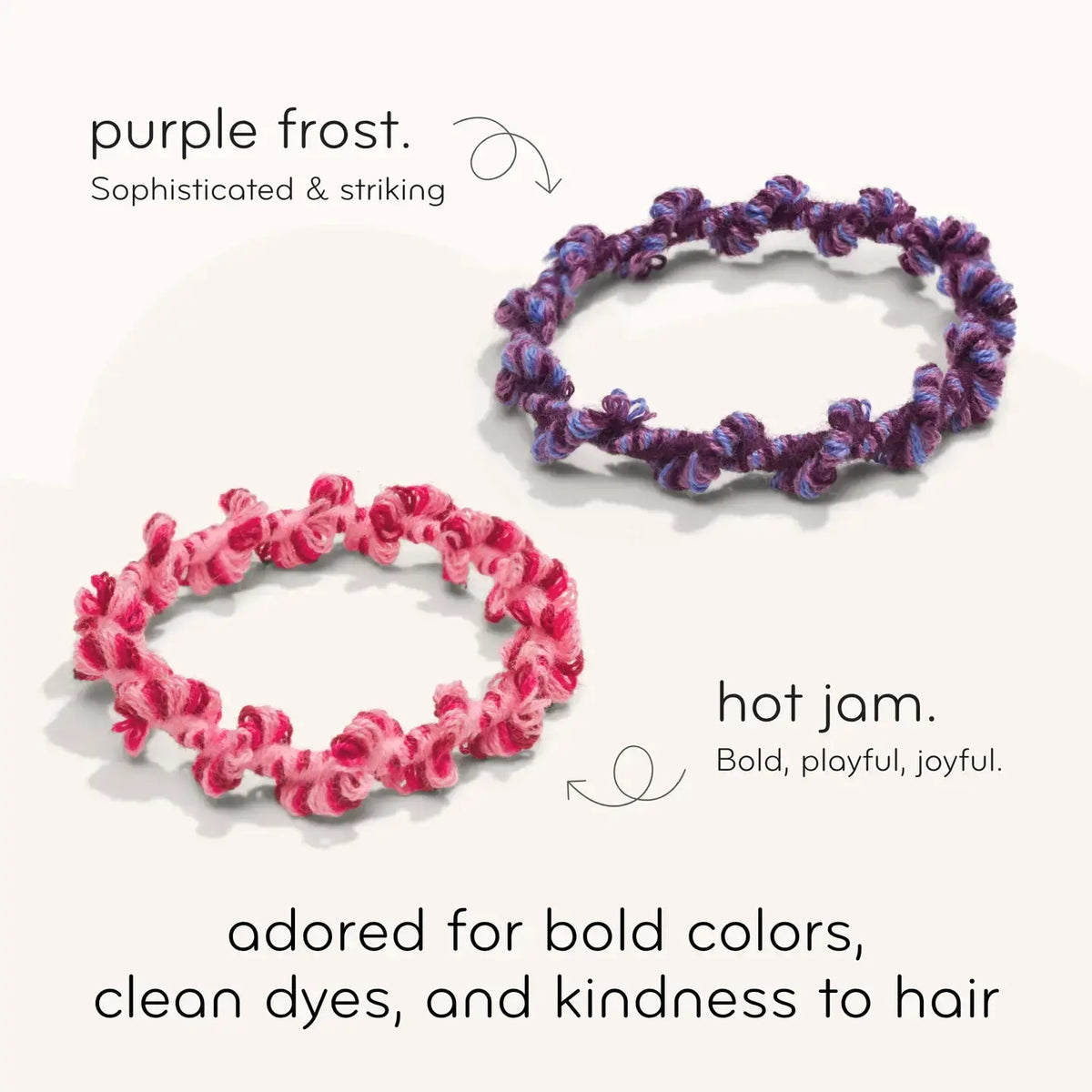 Crochet Hair Ties | Purple Frost