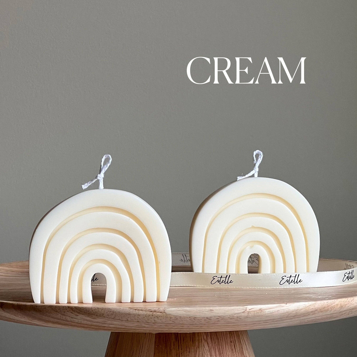 Rainbow Soy Wax Candle | Cream