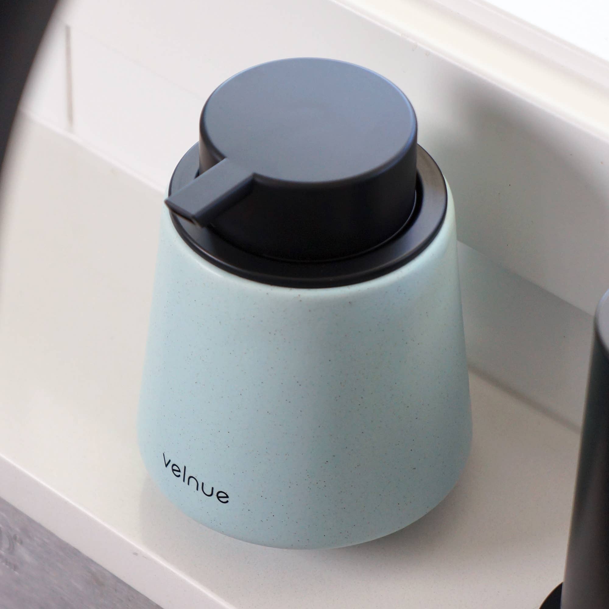 VELNUE Foaming Ceramic Hand Soap + Sanitizer Dispenser Powder Blue