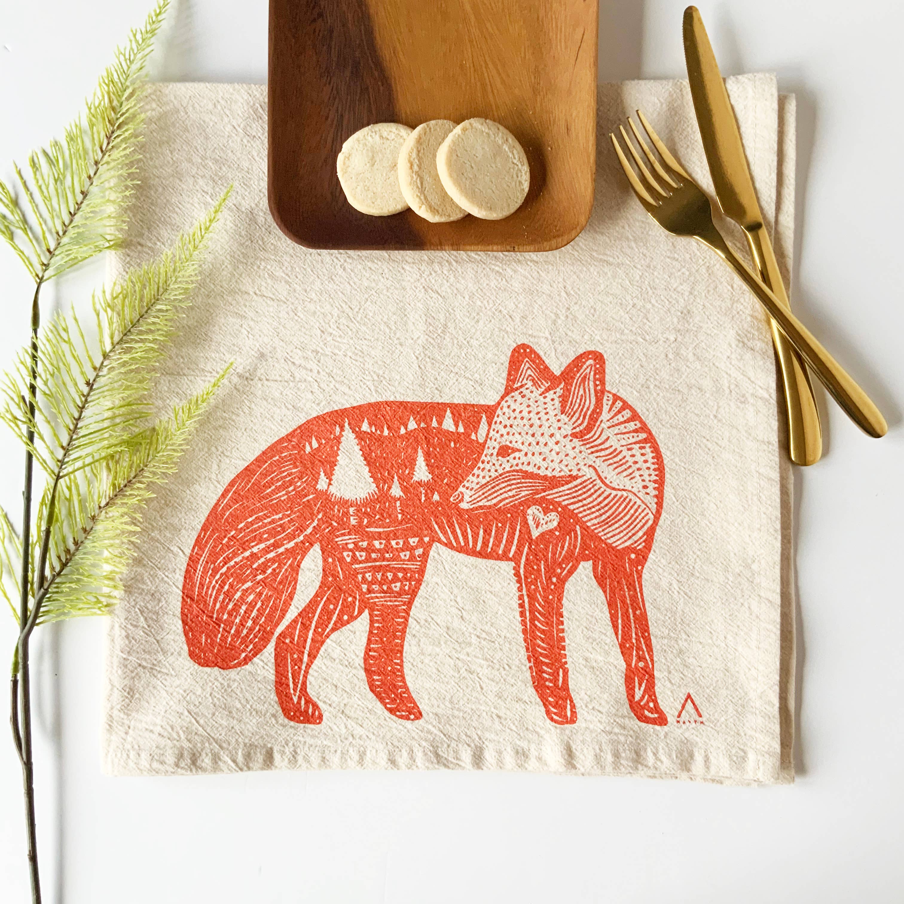 HAVYN Organic Tea Towel Orange Fox