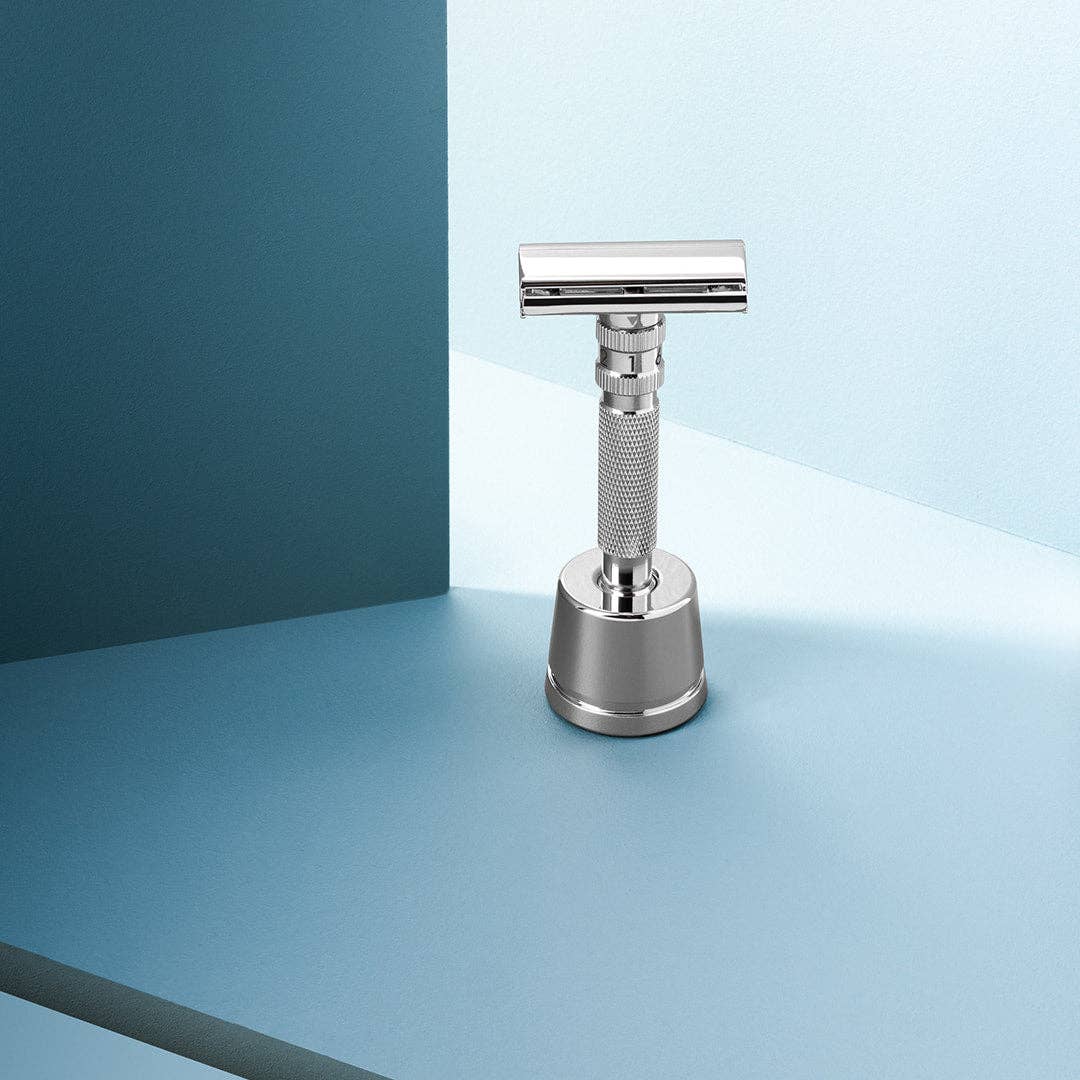Inkwell Razor Stand | Gunmetal Chrome