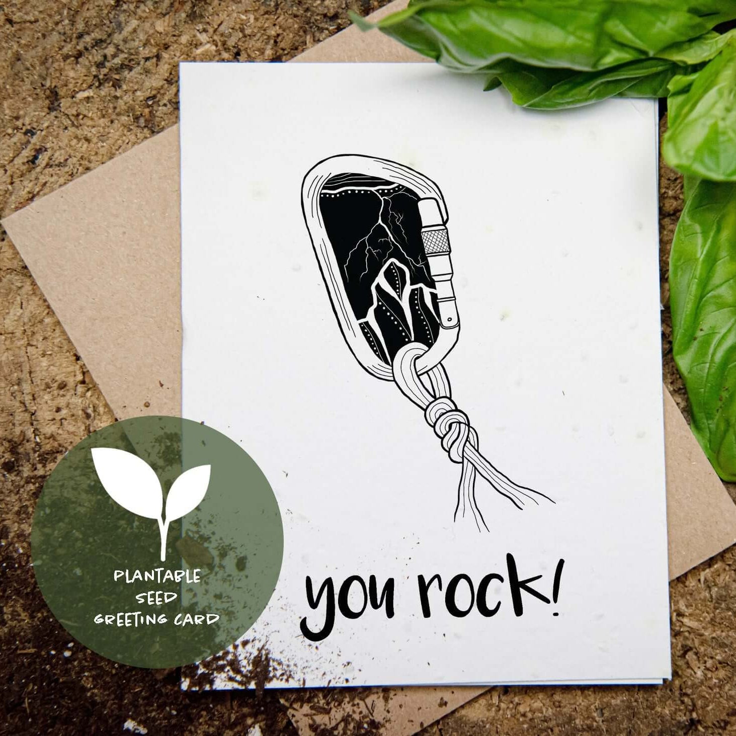 Plantable Basil Seed Card; You Rock