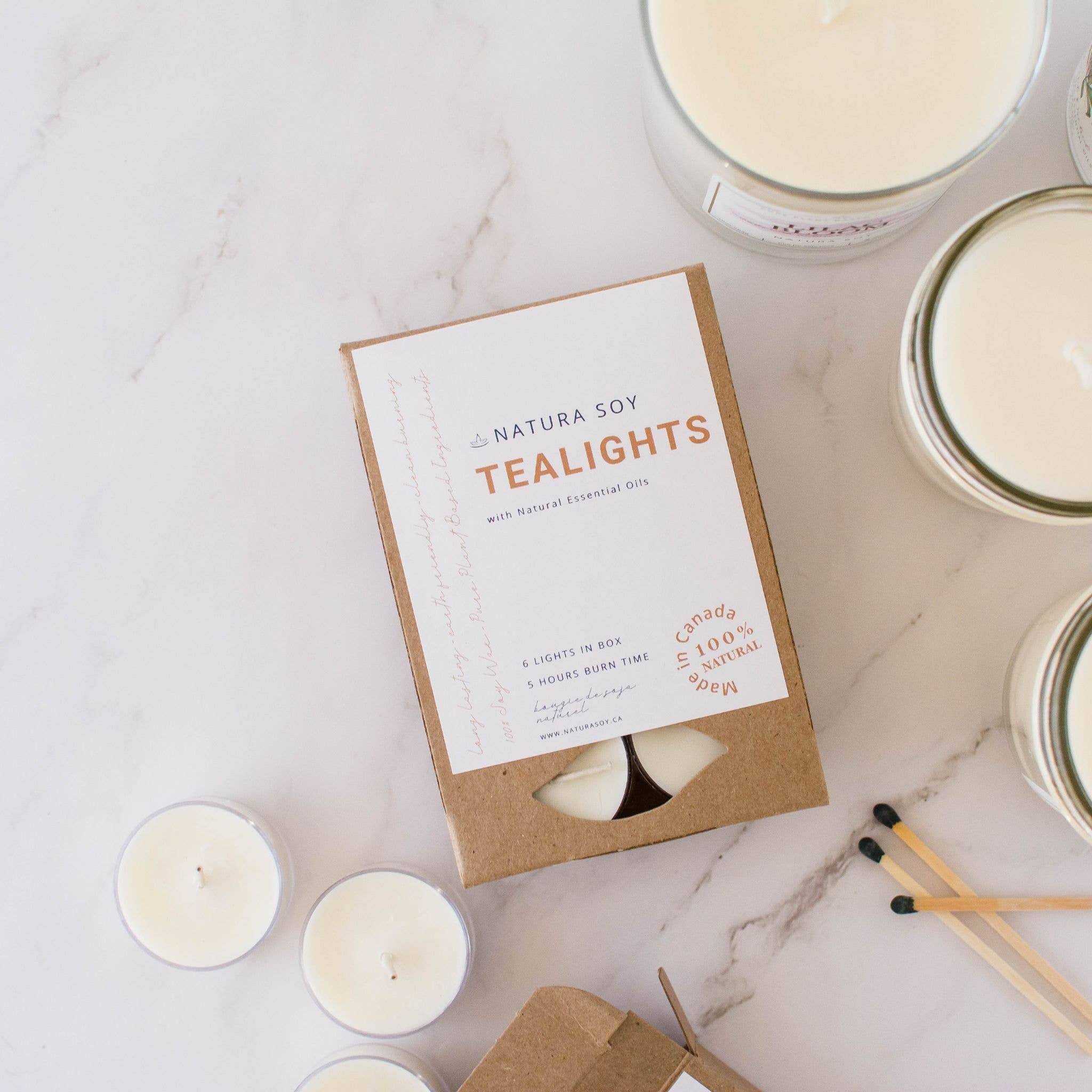 Natura Soy Tealight Candles - Maplewood Sugar