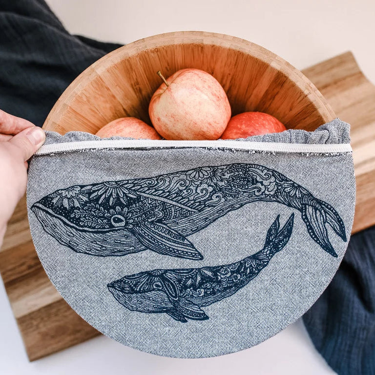 Cloth Bowl Covers 2-Pack Whale