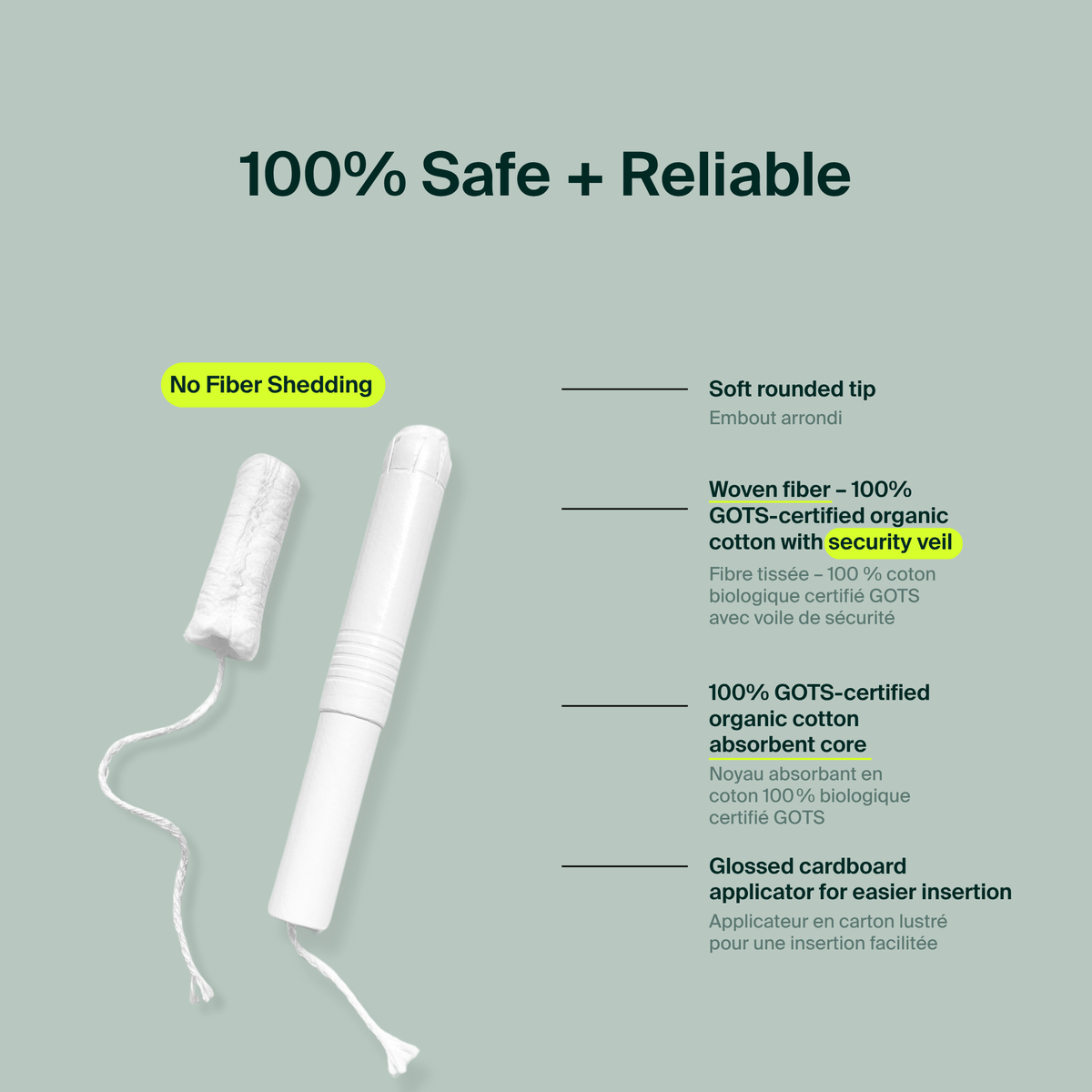 Iris + Arlo Organic Tampons with Applicator