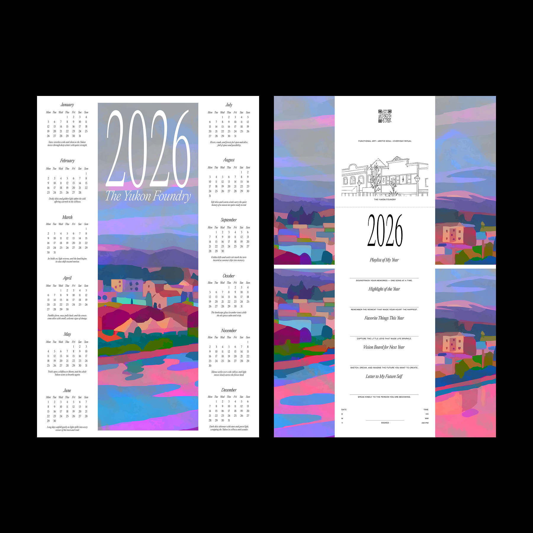 2026 Poster Calendars by The Yukon Foundry