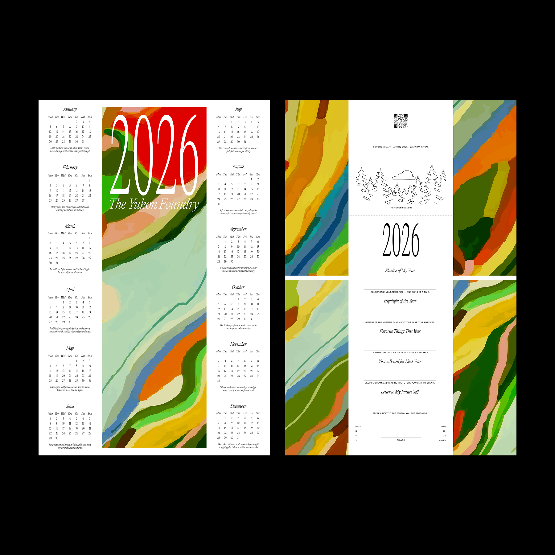 2026 Poster Calendars by The Yukon Foundry