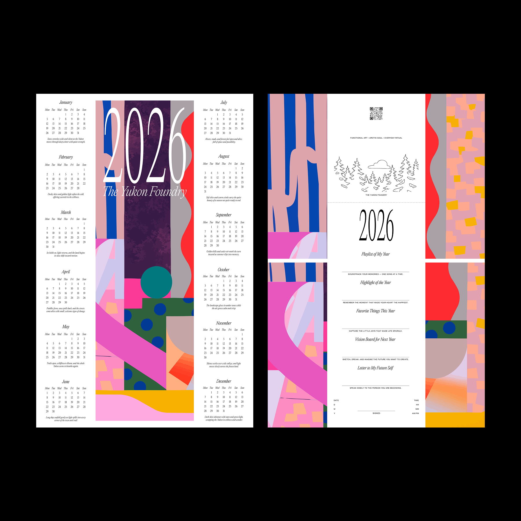 2026 Poster Calendars by The Yukon Foundry