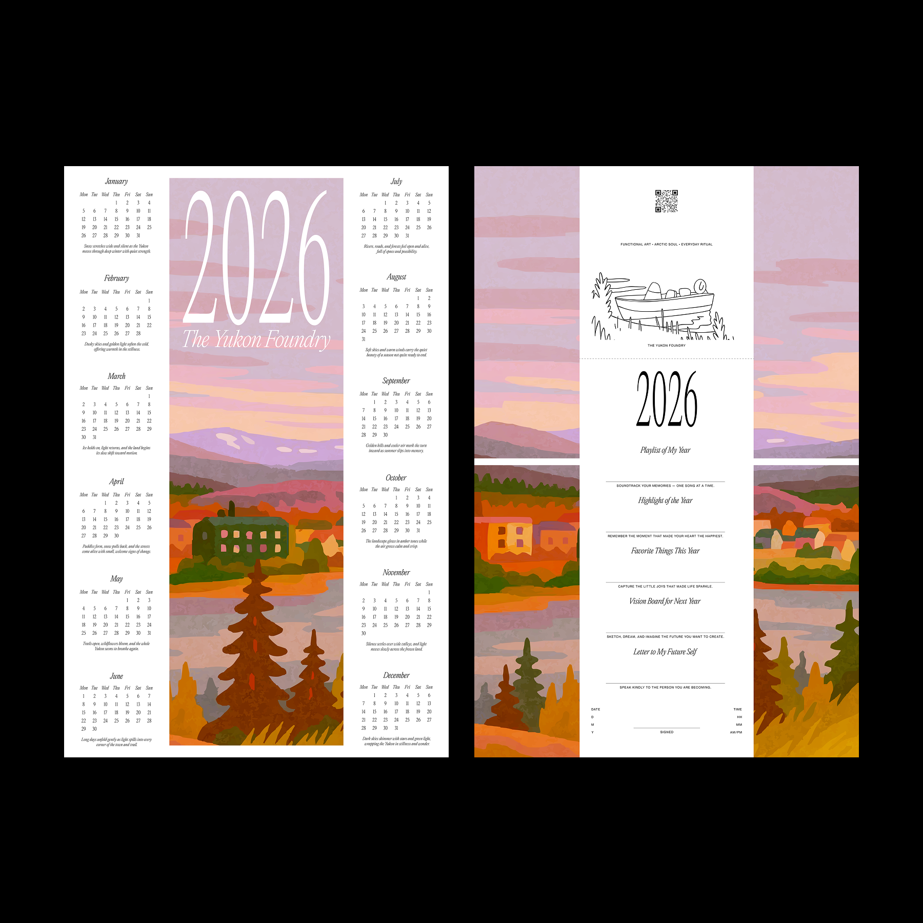 2026 Poster Calendars by The Yukon Foundry