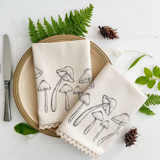 Napkin Set Linen - Mushroom