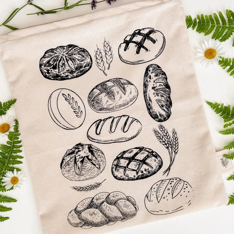 Cloth Lined Bread Bag "Loaves of Bread"