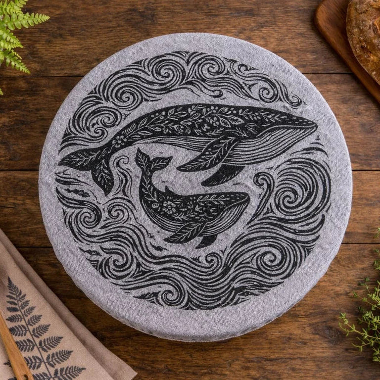Cloth Bowl Cover XL Whale