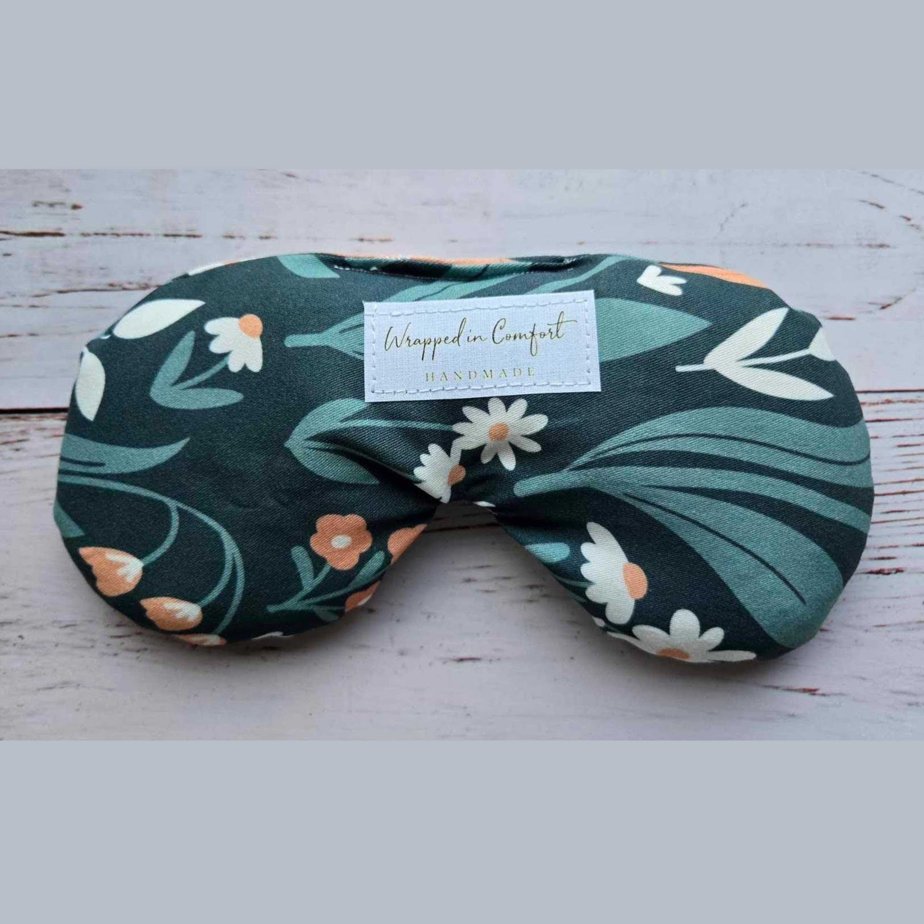 Organic Cotton Eye Pillow Floral Blue