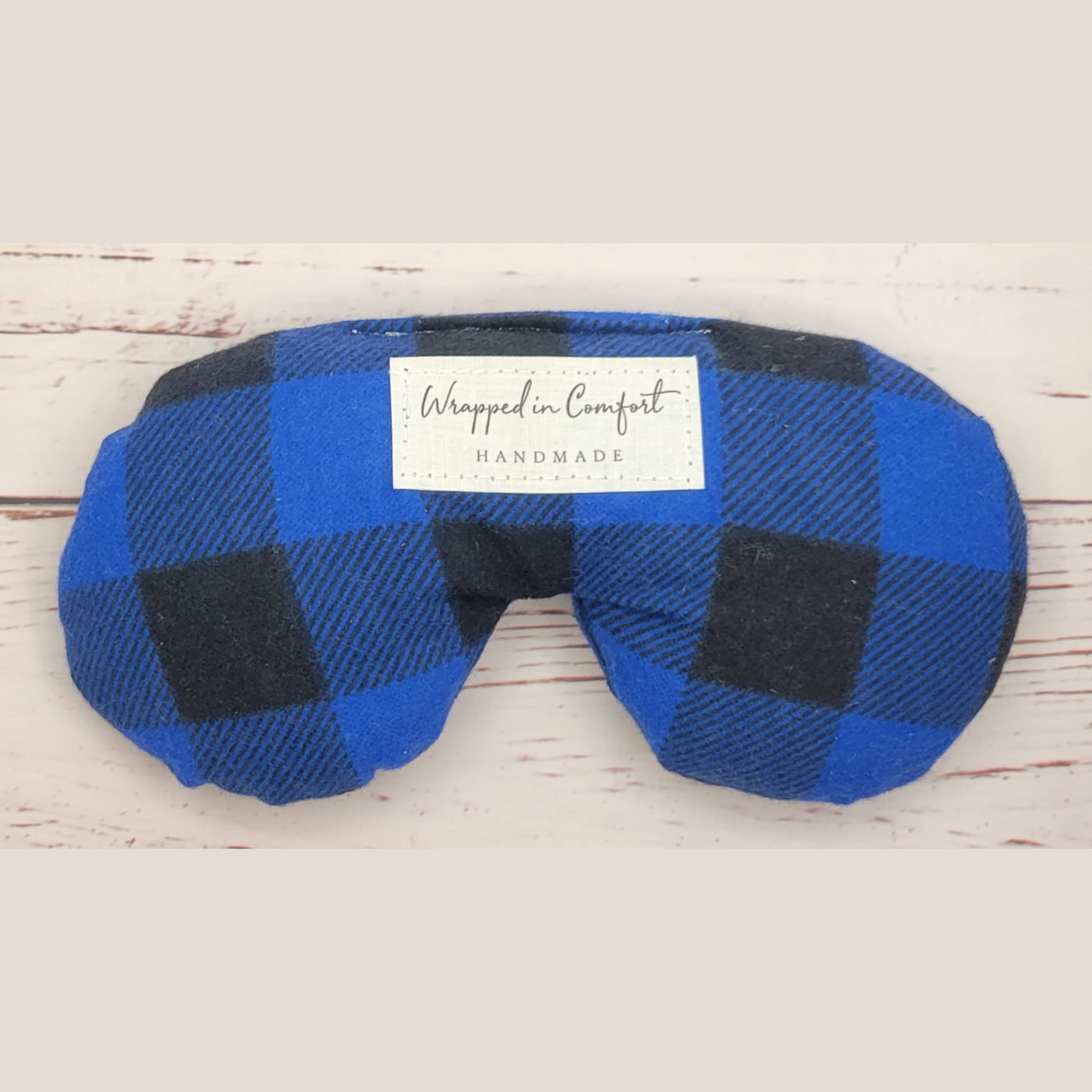 Organic Cotton Eye Pillow BLUE PLAID