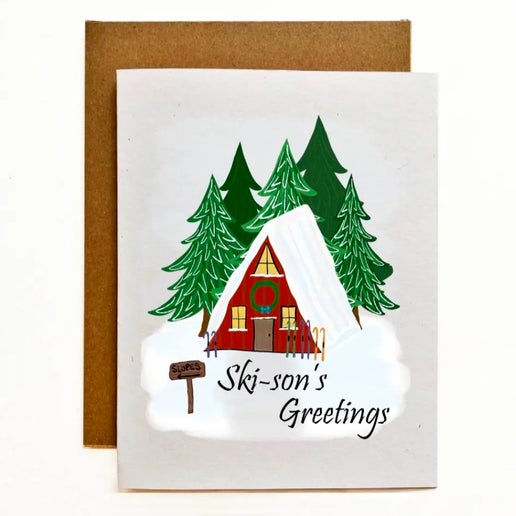 Ski-son's Greetings Greeting Card
