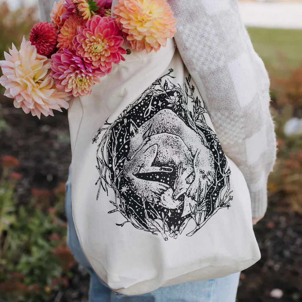 Tote Bag Organic Sleeping Fox