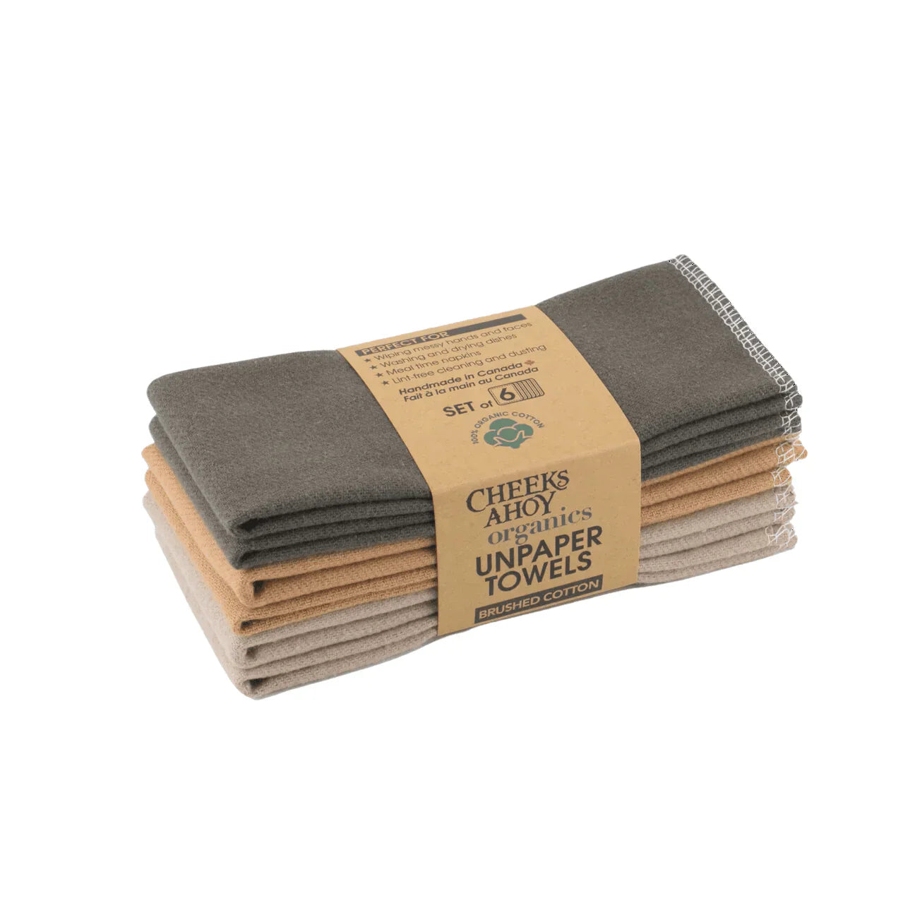 Cheeks Ahoy Unpaper Towels Organic Earth Tones