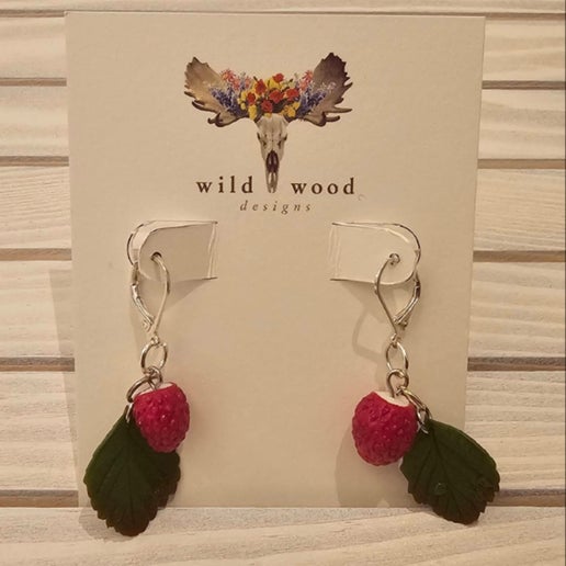 Wild Wood Design - Strawberry Earrings