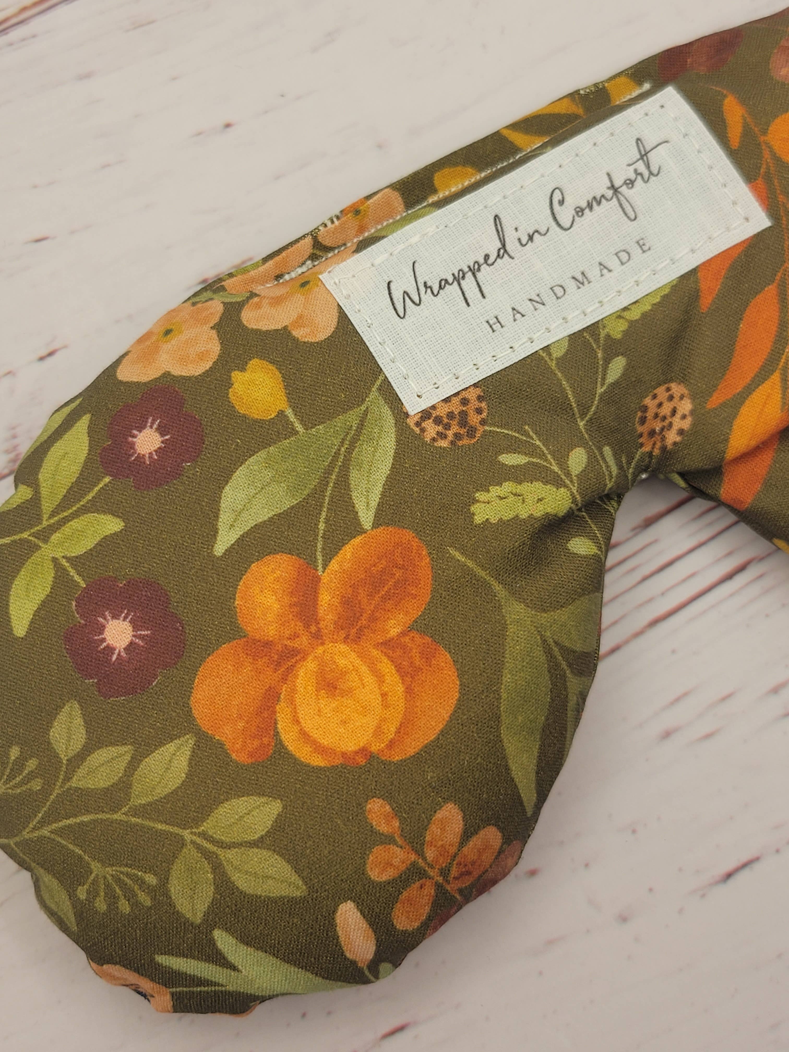 Organic Cotton Eye Pillow Floral Earthy