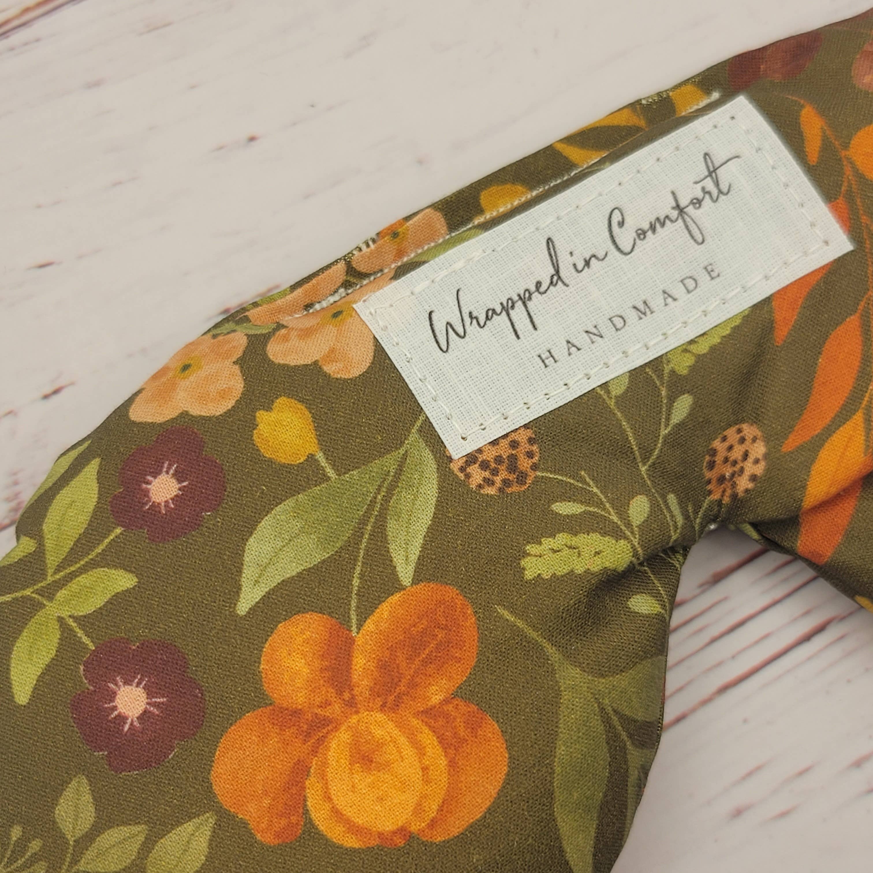 Organic Cotton Eye Pillow Floral Earthy