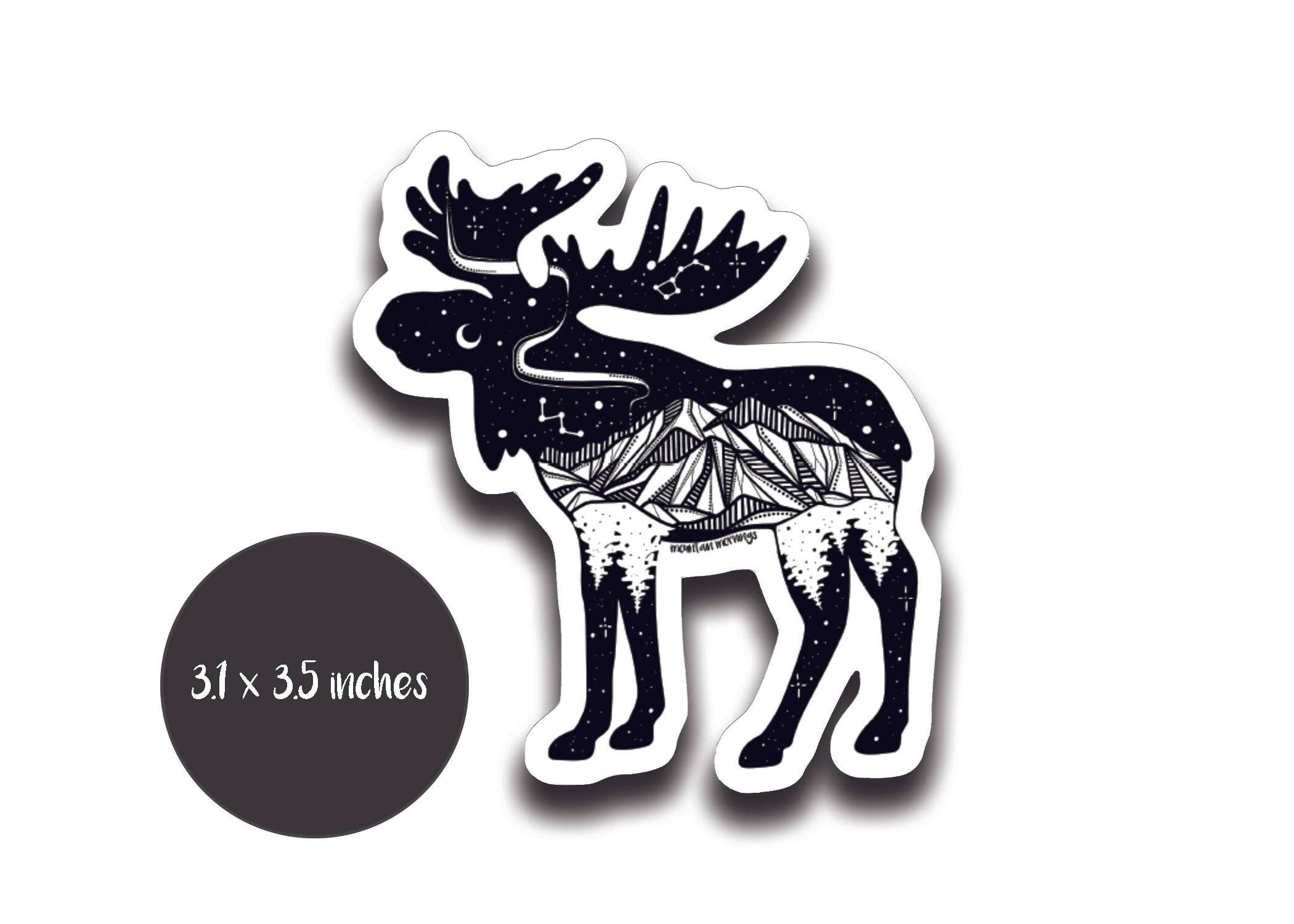 Moose Art Sticker