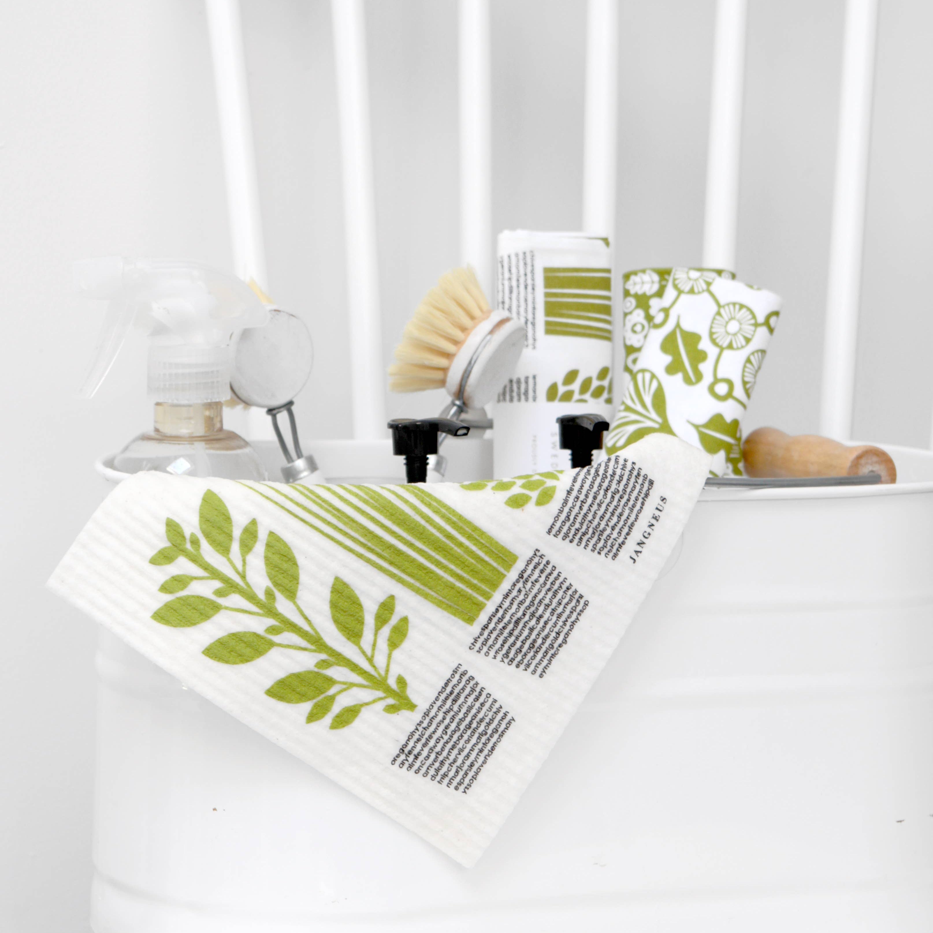 Swedish Cloth - Green Herbs