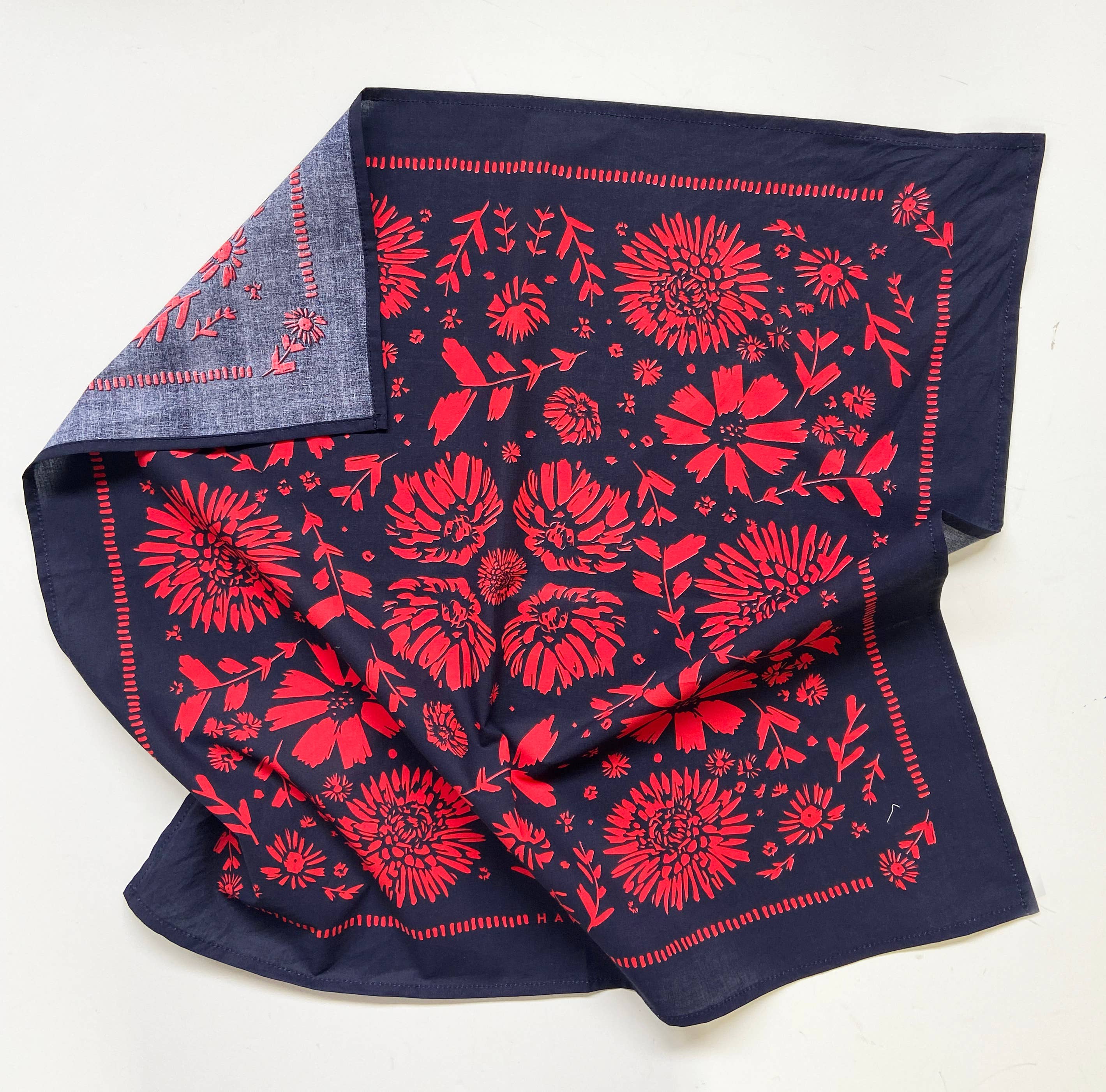 HAVYN Bandana Flower Red + Navy