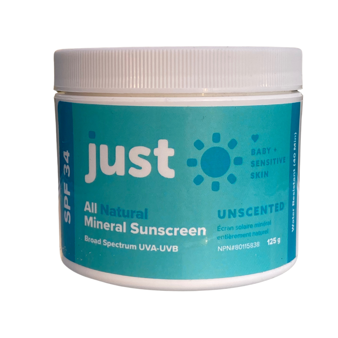 Just Sun SPF30 Unscented Body Sunscreen 60ml Refillable Jar