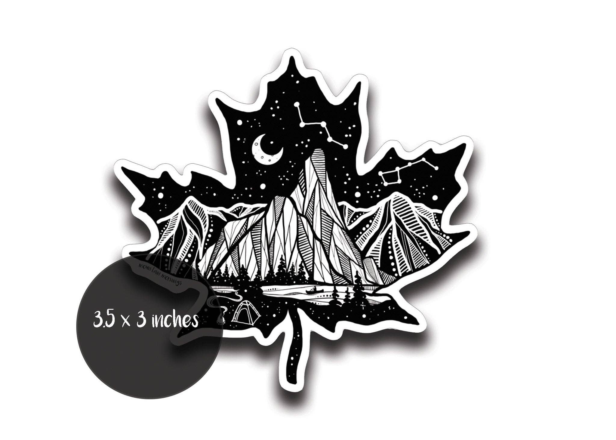 Maple Leaf Sticker Dark
