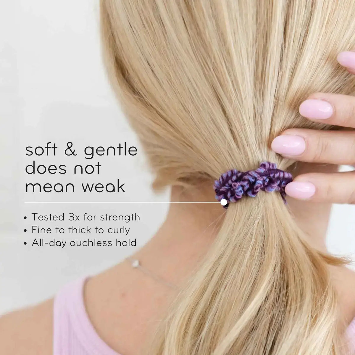 Crochet Hair Ties | Purple Frost