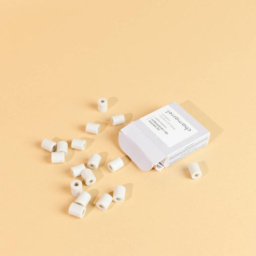 Ceramic Beads - Box of 15 Cream